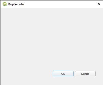 The blank user interface of Display Info
