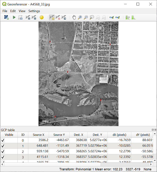 Georeferencing Raster Imagery in QGIS using Vector Data - CUOSGwiki