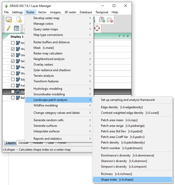 Landscape Structure Analysis Using the Landscape Patch Analysis Toolset ...