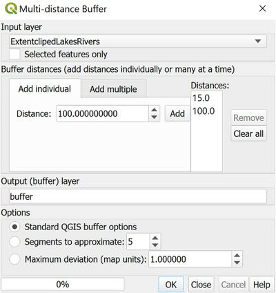 Figure 13. Example of correct inputs in the Multi-distance Buffer