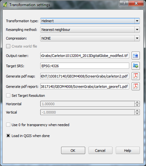 Figure 21. Figure 21. "Transformation Settings"